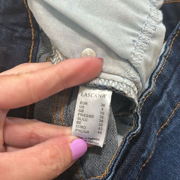 NWT Lascana Frayed Hem Shorts size 4 ~PATRIOTIC - Picture 4 of 4